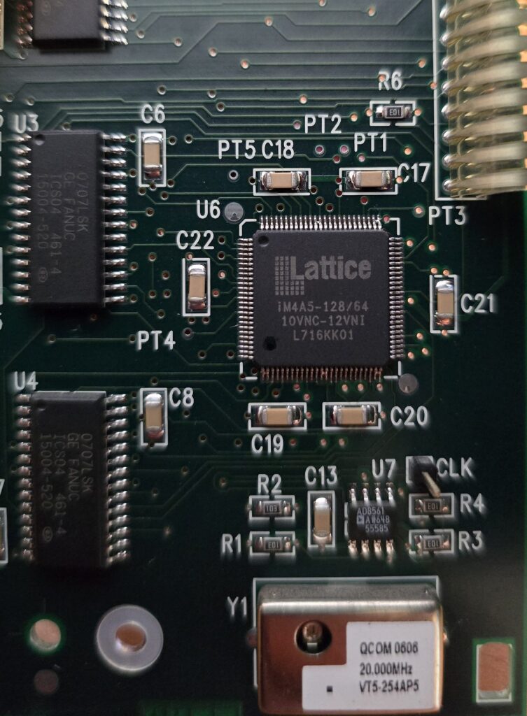 View of the reprogrammed CPLDs