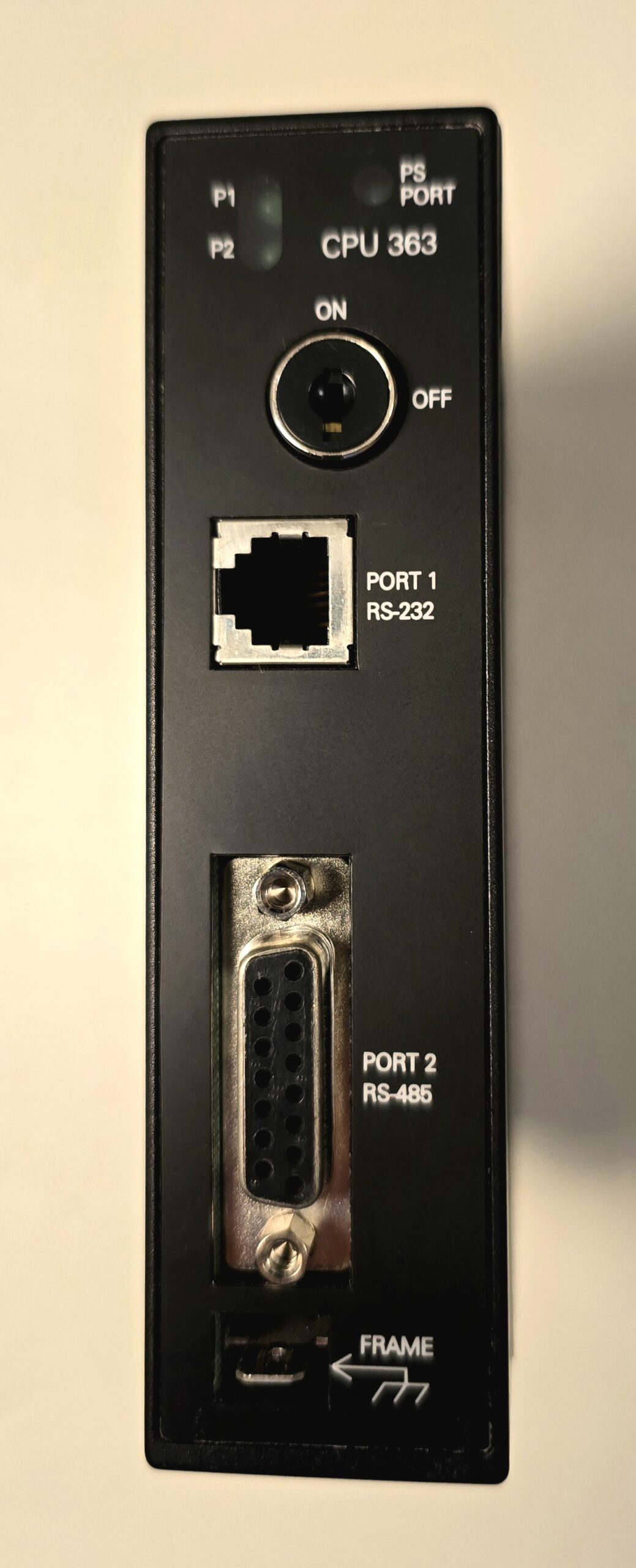 IC693CPU363 C80-35 processing unit cpu363, front view