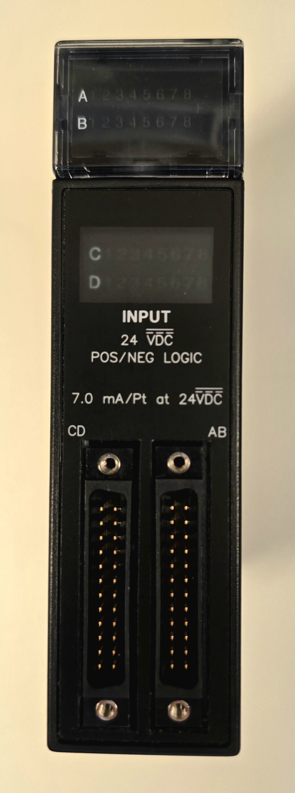 IC693MDL655 24 VDC 32 positive/negative logical inputs module - fast, front view