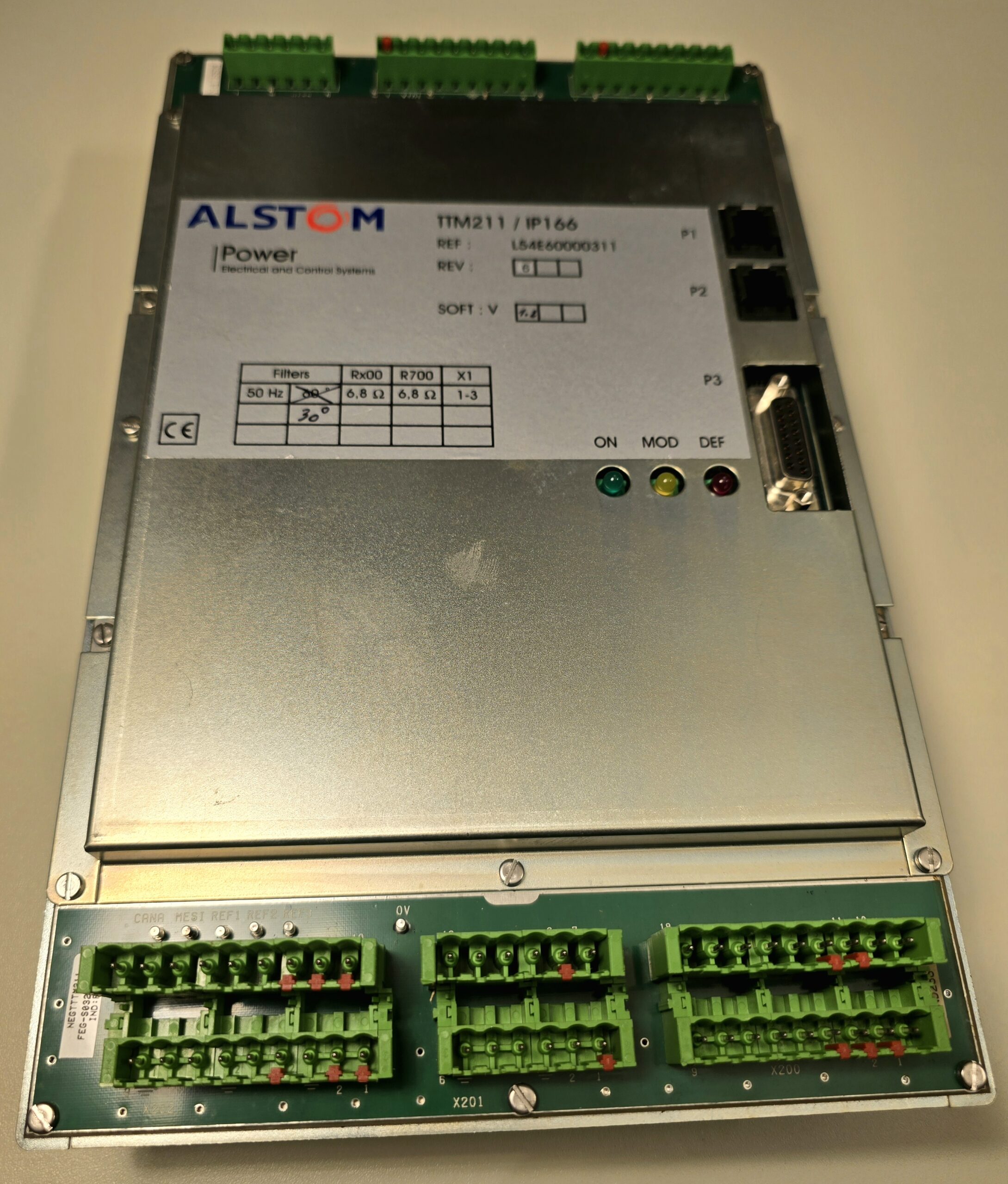 TTM211-IP166 Thyristors ignition module, front three-quarter view